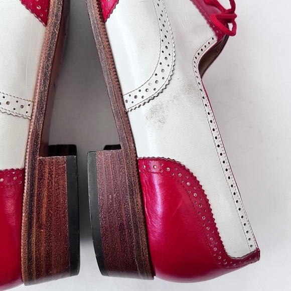 Women’s Salvatore Ferragamo Two-tone Brogue Oxford Shoes Size 8 AA - Picture 11 of 13